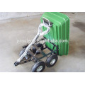 Carro de herramientas, mini dumper y rueda de carretilla eléctrica, carro de herramientas de jardín carro de herramientas rodante, 75L de gran capacidad